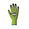 Traffi Cut Resistant Gloves Black Green Elastane Fibreglass HPPE Nylon Polyester Steel Nitrile Coated Size 8 TG6240