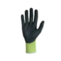 Traffi Cut Resistant Gloves Black Green Elastane Fibreglass HPPE Nylon Polyester Steel Nitrile Coated Size 8 TG6240
