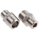 Legris LF3000 Series Male Pneumatic Fitting Brass Nickel Finish R 1/4 Male to R 3/8 Male 0900 13 17