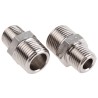 Legris LF3000 Series Male Pneumatic Fitting Brass Nickel Finish R 1/4 Male to R 3/8 Male 0900 13 17