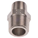 Legris LF3000 Series Male Pneumatic Fitting Brass Nickel Finish R 1/4 Male to R 3/8 Male 0900 13 17