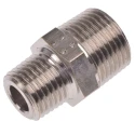 Legris LF3000 Series Male Pneumatic Fitting Brass Nickel Finish R 1/4 Male to R 3/8 Male 0900 13 17