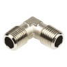 Legris Brass Nickel-Plated Pneumatic Elbow Connector Threaded R 1/4 Male 60 Bar Operating Pressure 0914 00 13