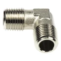 Legris Brass Nickel-Plated Pneumatic Elbow Connector Threaded R 1/4 Male 60 Bar Operating Pressure 0914 00 13