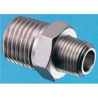 Legris LF3000 Series Male Pneumatic Fitting Brass Nickel Finish 3/4 in Threaded R 0900 00 27