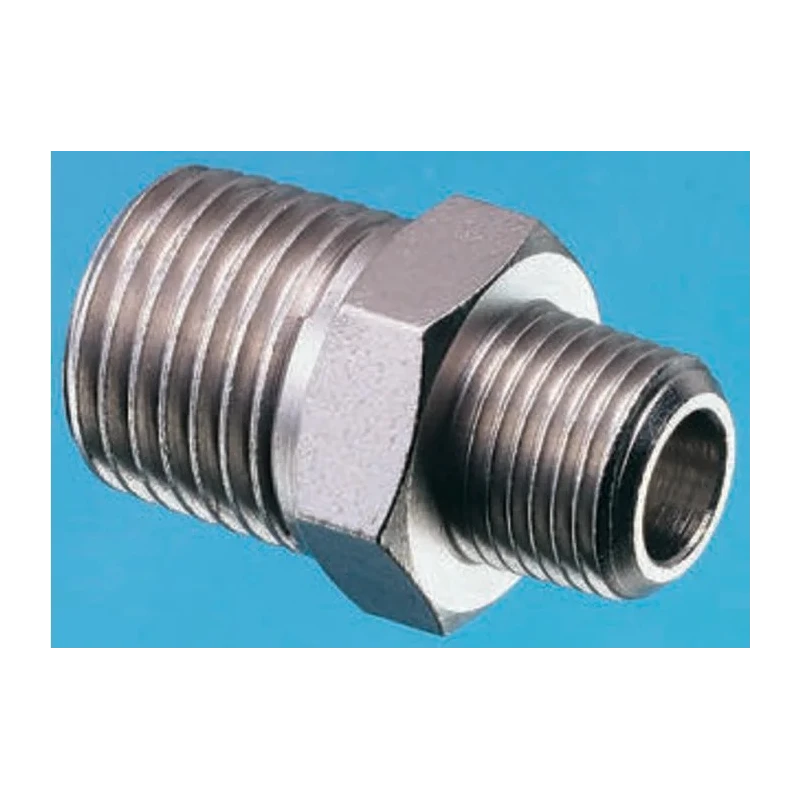 Legris LF3000 Series Male Pneumatic Fitting Brass Nickel Finish 3/4 in Threaded R 0900 00 27
