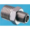 Legris LF3000 Series Male Pneumatic Fitting Brass Nickel Finish 3/4 in Threaded R 0900 00 27