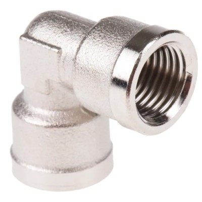 Legris Pneumatic Female Fitting Brass Nickel Plated 1/4 in G Thread 60 bar 80°C 0912 00 13