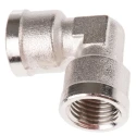 Legris Pneumatic Female Fitting Brass Nickel Plated 1/4 in G Thread 60 bar 80°C 0912 00 13