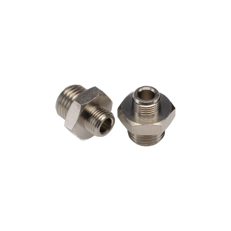 Legris LF3000 Series Male Pneumatic Fitting Brass G 1/8 to G 1/4 Threaded, Anodised Nickel Plated 0901 10 13