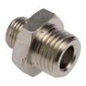 Legris LF3000 Series Male Pneumatic Fitting Brass G 1/8 to G 1/4 Threaded, Anodised Nickel Plated 0901 10 13