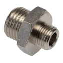 Legris LF3000 Series Male Pneumatic Fitting Brass G 1/8 to G 1/4 Threaded, Anodised Nickel Plated 0901 10 13