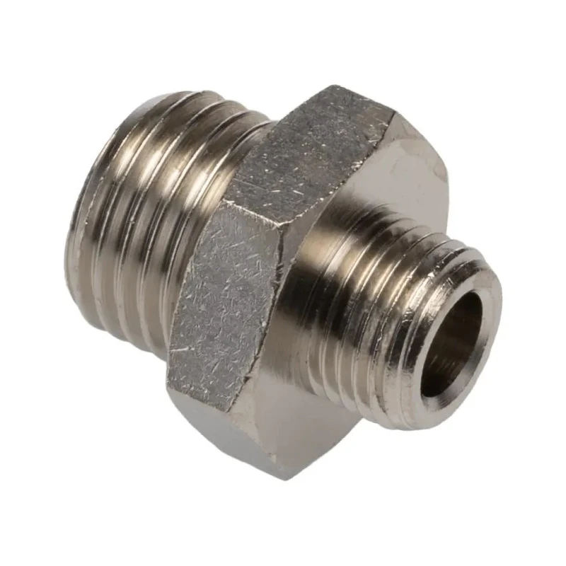 Legris LF3000 Series Male Pneumatic Fitting Brass G 1/8 to G 1/4 Threaded, Anodised Nickel Plated 0901 10 13