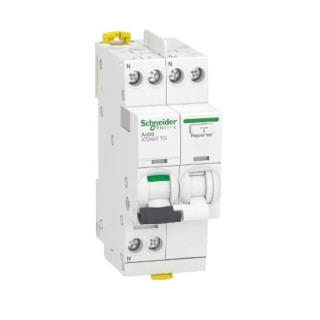 Schneider Electric Residual Current Circuit Breaker with Overload Protection 40A Current Rating 1-Pole 30 mA Trip A9DX2640