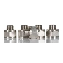 Legris Male/Female Pneumatic Fitting Brass Threaded G 1/4 to G 3/8 Nickel Plated LF3000 Series 0906 13 17