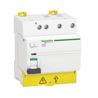 Schneider Electric Residual Current Circuit Breaker Acti9 iIG40 Series 63A 3+N-Pole 30 mA Type AC 500 A 230V AC A9R87763