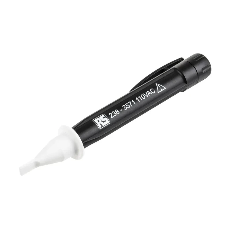 RS PRO Non-Contact Voltage Indicator Battery Powered Pen Style with Nylon Tip 110V Range 90 to 400Vac 238-3571
