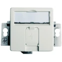 Telegartner Single Gang White ABS Faceplate with RJ45 Interface, Shuttered, 50 x 50 mm H02010A0079