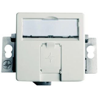 Telegartner Single Gang White ABS Faceplate with RJ45 Interface, Shuttered, 50 x 50 mm H02010A0079