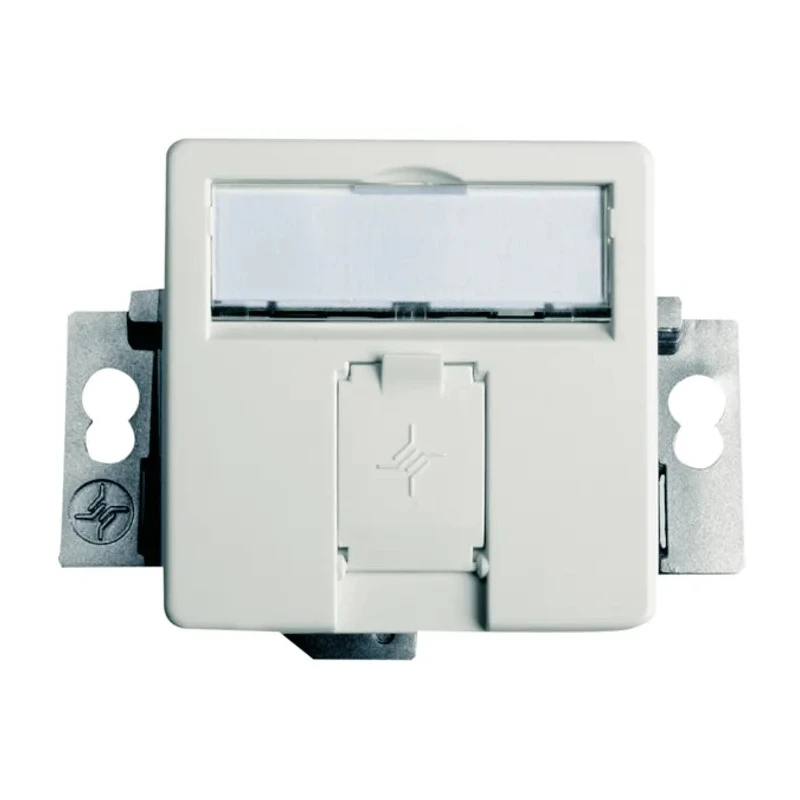 Telegartner Single Gang White ABS Faceplate with RJ45 Interface, Shuttered, 50 x 50 mm H02010A0079