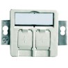 Telegartner Double Gang Flush Mount Faceplate White ABS Material 50 mm x 50 mm H02010A0081