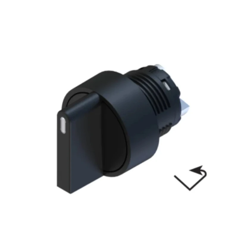 RS PRO 2 Position Selector Switch Head, 22.5 mm Cutout, Black Handle, IP65 IP65