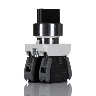 RS PRO Short Lever Selector Switch 2 NO 22.5 mm Cutout Diameter 3 Positions 238-3954