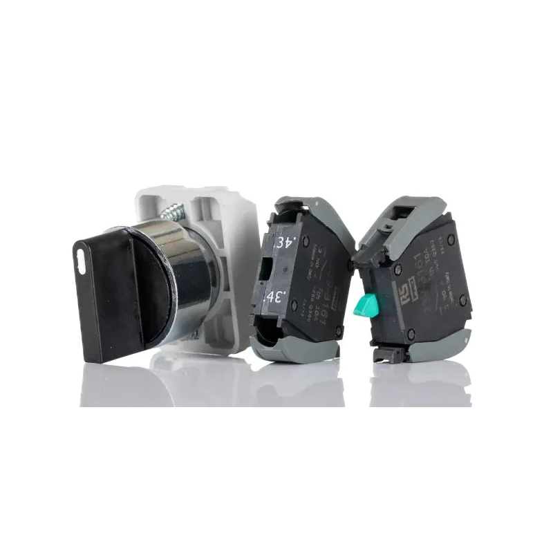 RS PRO Short Lever Selector Switch 2 NO 22.5 mm Cutout Diameter 3 Positions 238-3954