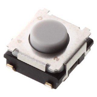 Panasonic Black Grey Tactile Switch Push Plate 3.7mm SPST 20mA 15 V DC Surface EVPBF6C1A000