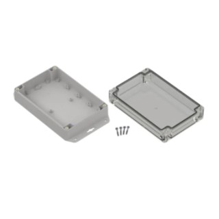 RS PRO Light Grey Transparent Lid Polycarbonate Hermetic Enclosure IP67 60.1 mm x 179.9 mm x 121.5 mm 238-4039