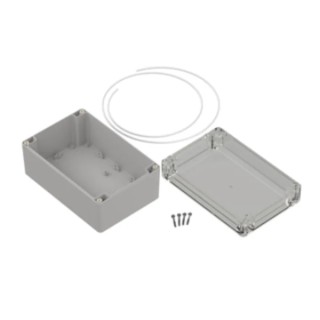RS PRO Light Grey Transparent Lid Polycarbonate Enclosure IP67, 90.3 mm x 180.1 mm x 120.1 mm 238-4044