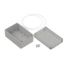 RS PRO Light Grey Transparent Lid Polycarbonate Enclosure IP67, 90.3 mm x 180.1 mm x 120.1 mm 238-4044