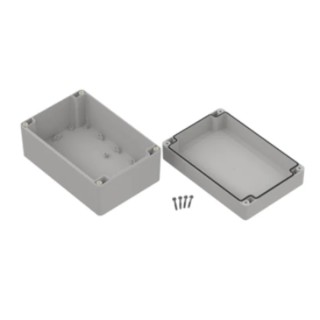RS PRO Light Grey Transparent Lid Polycarbonate Enclosure IP67 90.3mm x 180.1mm x 120.1mm 238-4046
