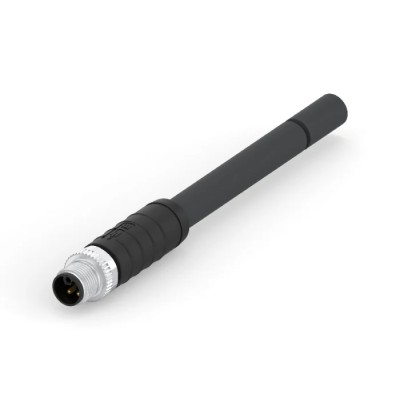 TE Connectivity Male 4 Way M12 Sensor Actuator Cable, Straight Connector to Unterminated, 2 m Length T4151199L14-020