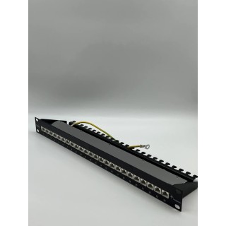 Telegartner Telegartner Data Series 24 Port RJ45, RJ11, RJ12 Shielded Black Patch Panel 1U RJ45 