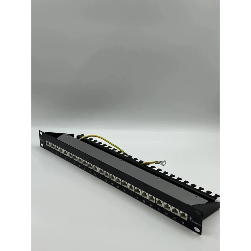 Telegartner Telegartner Data Series 24 Port RJ45, RJ11, RJ12 Shielded Black Patch Panel 1U RJ45 