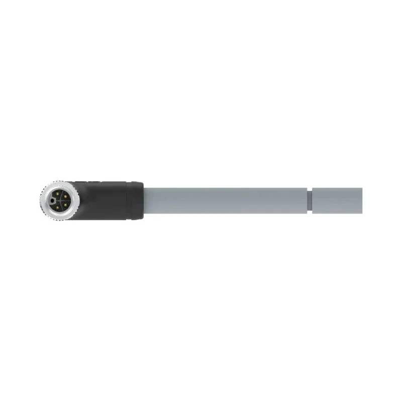 TE Connectivity Sensor Actuator Cable M12 L-Code Male 5 Way Right Angle Connector, Polypropylene Jacket T41512C9L25-020