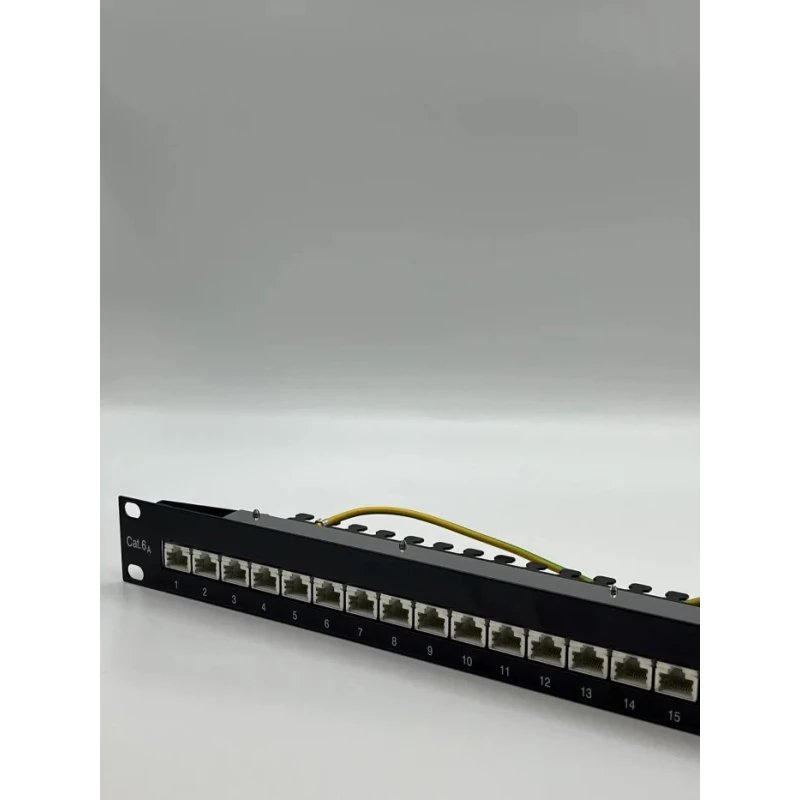 Telegartner Telegartner Data Series 24 Port RJ45, RJ11, RJ12 Shielded Black Patch Panel 1U RJ45 