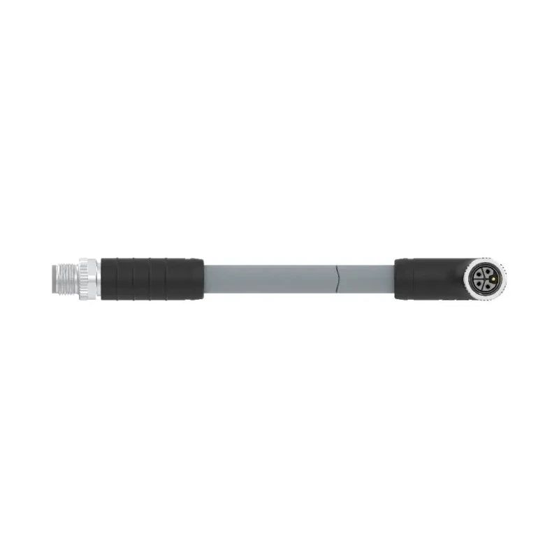 TE Connectivity Male 5 Way Straight to Female 5 Way M12 Sensor Actuator Cable 5 m T41526B9L25-005