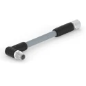 TE Connectivity Sensor Actuator Cable Male 5 Way Right Angle to Female 5 Way Straight 63V Polypropylene T4162AB9L25-003