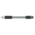 TE Connectivity Sensor Actuator Cable M12 L-Code Male 5 Way Right Angle to Female 5 Way Straight T4162AB9L25-003