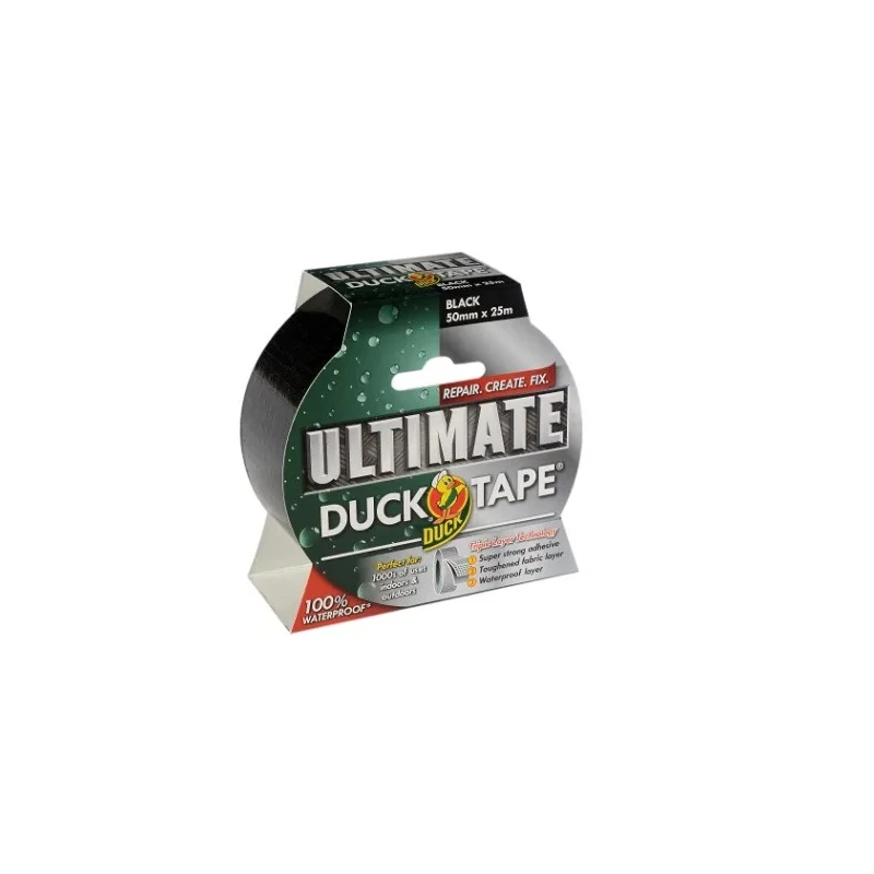 DUCK TAPE Duct Tape Black 50mm Width 25m Length Gloss Finish Model 232152