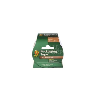 DUCK TAPE Brown Packing Tape, 50mm Width x 25m Length, Polypropylene Backing, Rubber Adhesive 223554