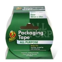 DUCK TAPE Clear Packing Tape 50 mm Width x 25 m Length, 0.06 mm Thickness, Rubber Adhesive 224499