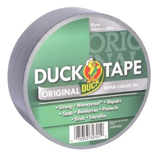 DUCK TAPE Duct Tape 50 mm Width x 50 m Length, Cloth Backed, Gloss Finish 222226