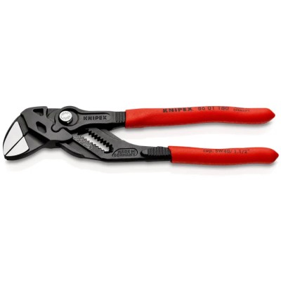 Knipex 1-Piece Plier Wrench 180mm Overall Length, 40mm Jaw Opening, Chrome Vanadium Steel 86 01 180