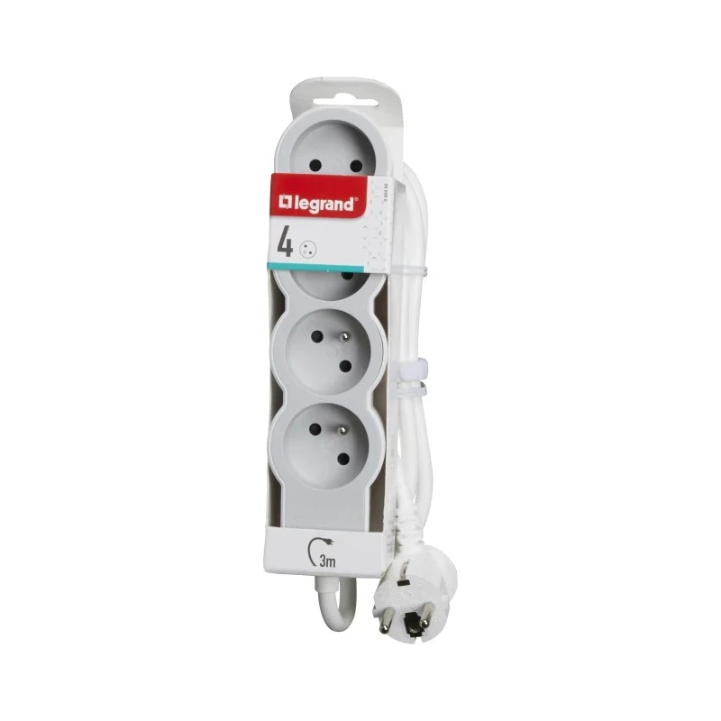Legrand 3 m 4 Socket Type E Extension Lead 049490
