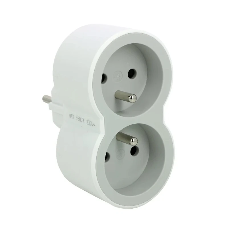 Legrand 16A Germany France Belgium Multi-Outlet Plug Type E, Plug-in Plastic 049431