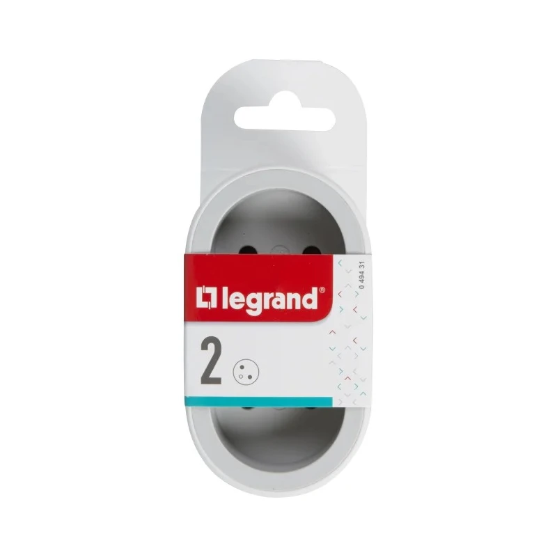 Legrand 16A Germany France Belgium Multi-Outlet Plug Type E, Plug-in Plastic 049431