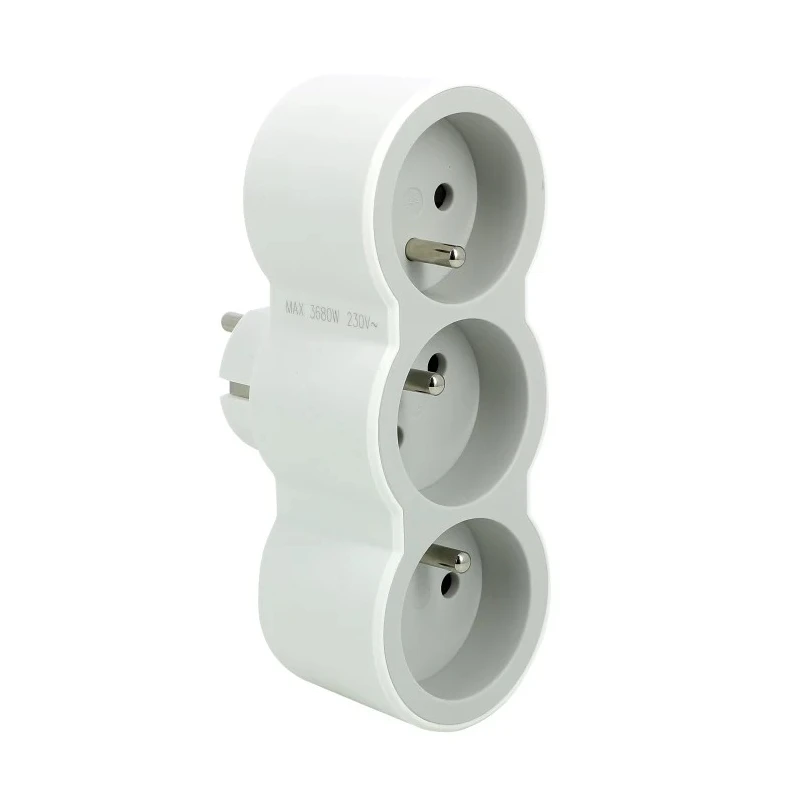 Legrand 16A Belgium Germany France Multi-Outlet Plug Type E Plastic Body 049433